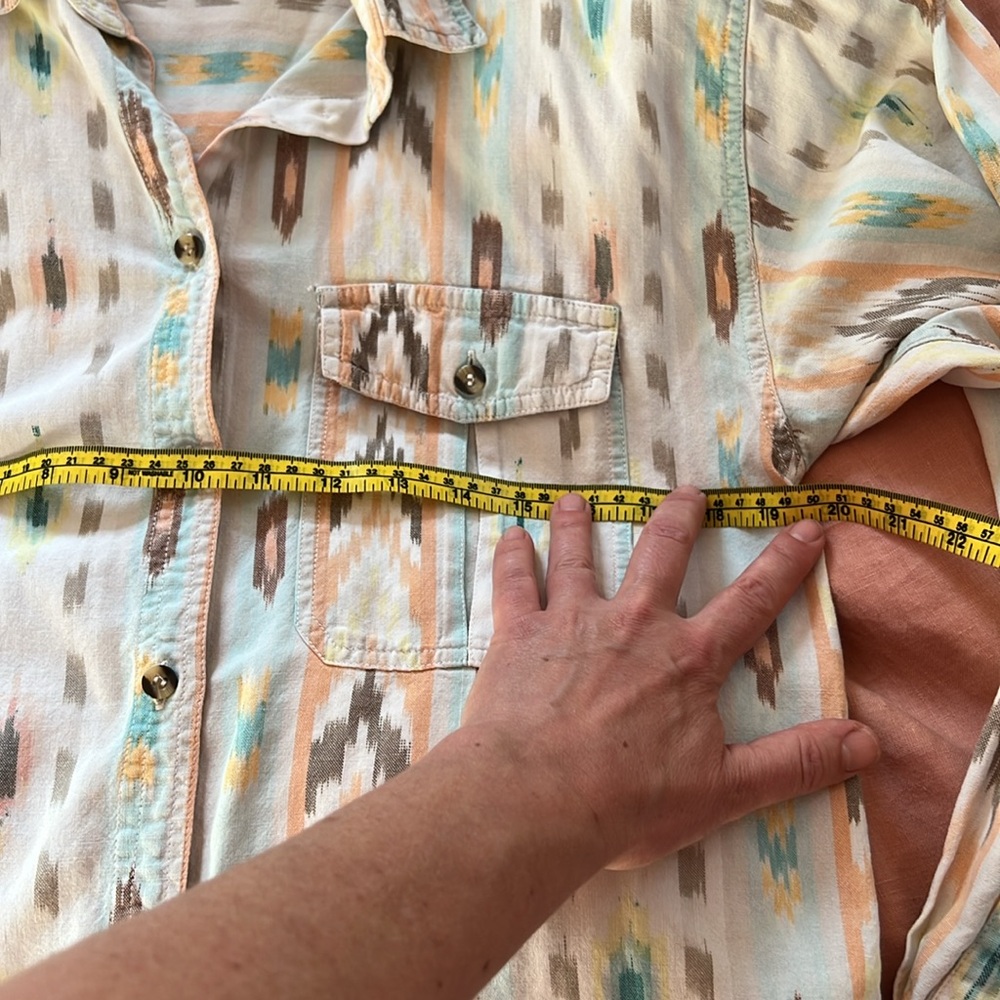 Aztec print button down - Picture 4 of 5